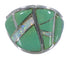 Southwest Opal And Turquoise Silver Ring Size 5-1/4 EX44712